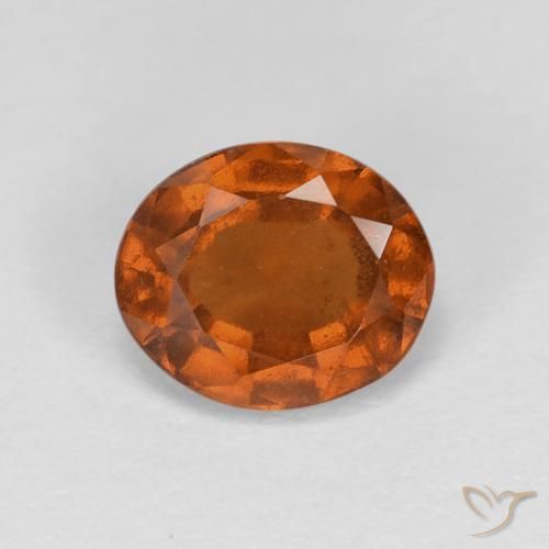 1.85ct Naturale Arancione scuro Granato hessonite, Ovale, VS
