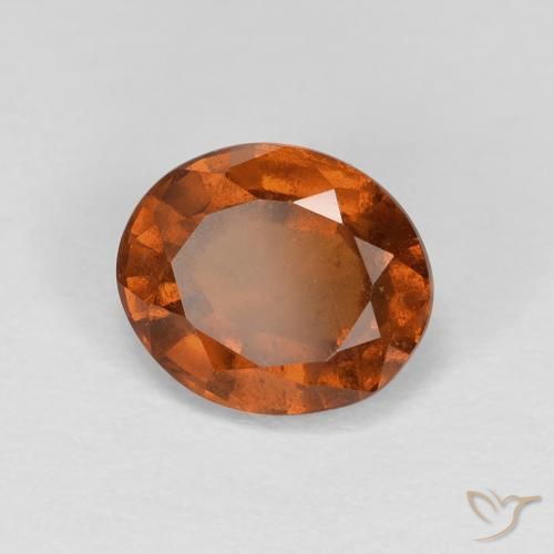 Granato hessonite Arancione scuro naturale da 1.85 ct, Ovale, VS