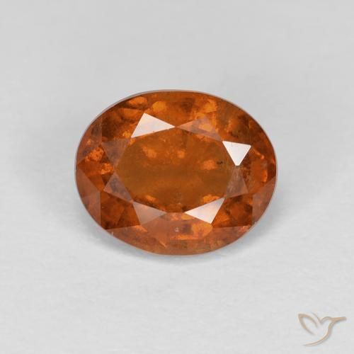 1.49ct Naturale Arancione Ambra Granato hessonite, Ovale, VS