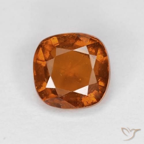1.00ct Naturale Medium Dark-Orange Granato hessonite, Cuscino, VS