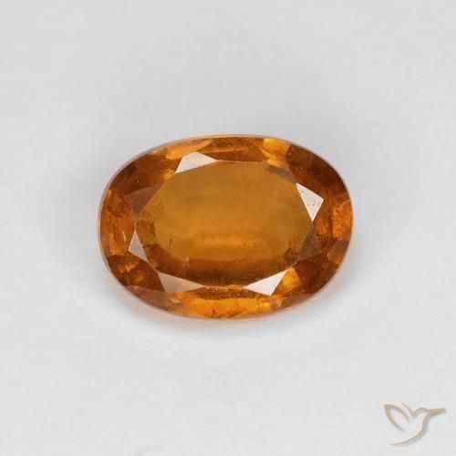 1.26ct Naturale Arancione scuro Granato hessonite, Ovale, VS