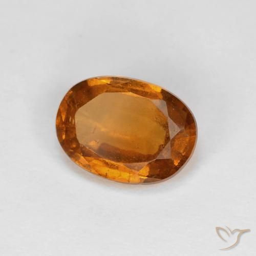 Granato hessonite Arancione scuro naturale da 1.26 ct, Ovale, VS