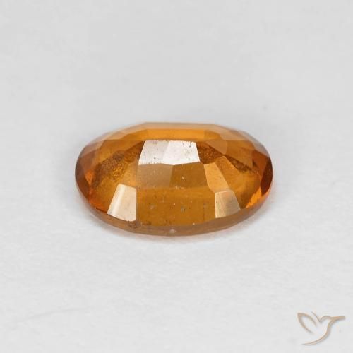 Granato hessonite Arancione scuro naturale da 1.26 ct, Ovale, VS