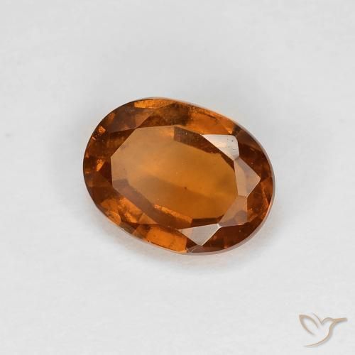 Granato hessonite Medium Dark-Orange naturale da 1.21 ct, Ovale, VS