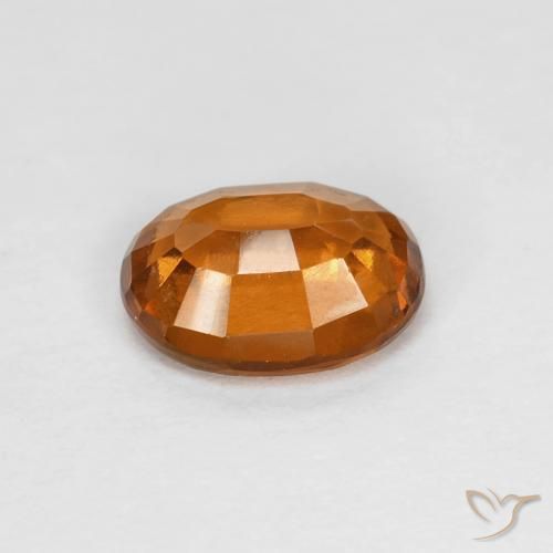 Granato hessonite Medium Dark-Orange naturale da 1.21 ct, Ovale, VS