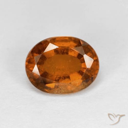Granato hessonite Medium Dark-Orange naturale da 1.79 ct, Ovale, VS