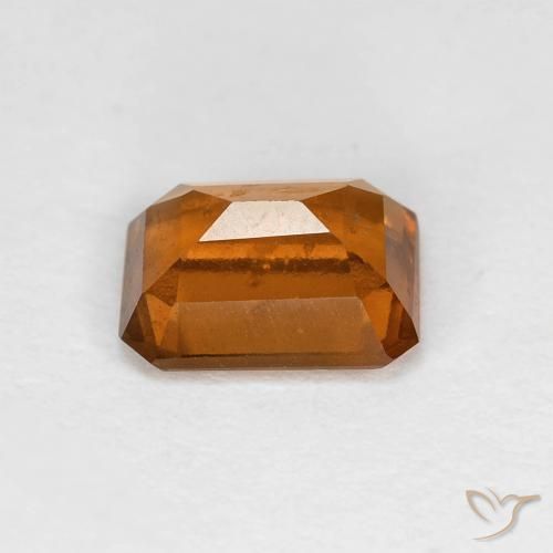 Granato hessonite Arancione scuro naturale da 1.27 ct, Ottagonale / Taglio smeraldo, VS