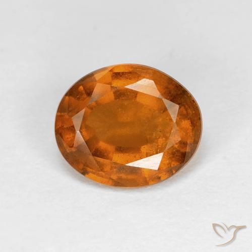2.07ct Naturale Arancio giallastro Granato hessonite, Ovale, VS