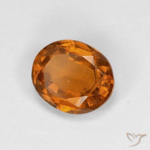 Granato hessonite Arancione scuro naturale da 1.59 ct, Ovale, VS
