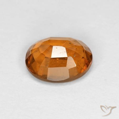 Granato hessonite Arancione scuro naturale da 1.59 ct, Ovale, VS