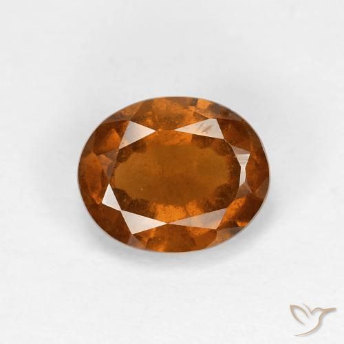 1.37ct Naturale Arancio Medio Granato hessonite, Ovale, VS