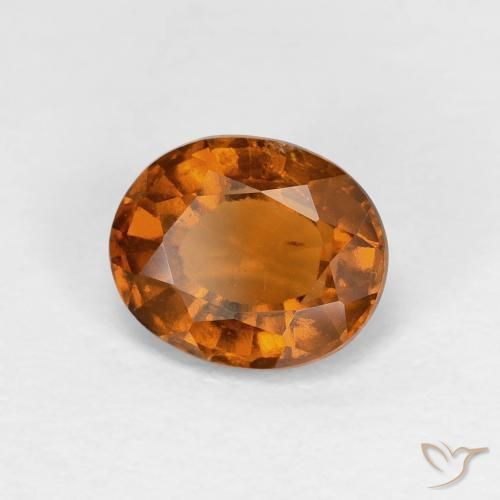 Granato hessonite Medium Dark-Orange naturale da 1.52 ct, Ovale, VS