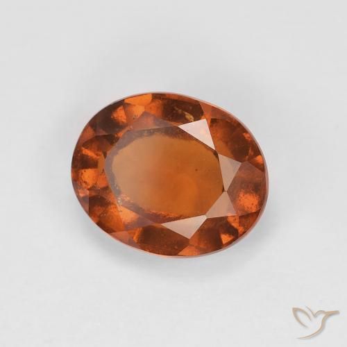 Granato hessonite Medium Dark-Orange naturale da 2.28 ct, Ovale, VVS-VS