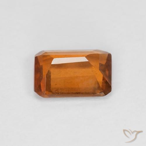 Granato hessonite Arancio giallastro naturale da 1.08 ct, Ottagonale / Taglio smeraldo, VVS-VS