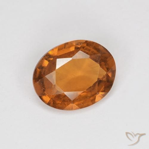 Granato hessonite Arancione marroncino naturale da 1.11 ct, Ovale, VVS-VS