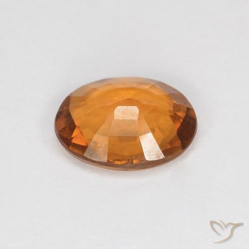 Granato hessonite Arancione marroncino naturale da 1.11 ct, Ovale, VVS-VS