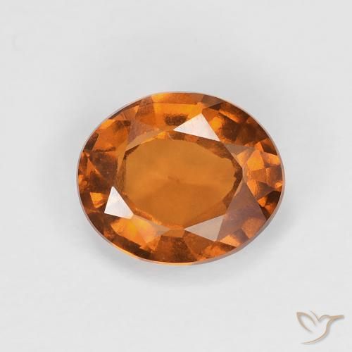 1.60ct Naturale Medium Dark-Orange Granato hessonite, Ovale, VVS-VS