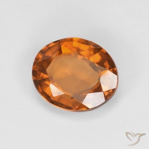 Granato hessonite Medium Dark-Orange naturale da 1.60 ct, Ovale, VVS-VS