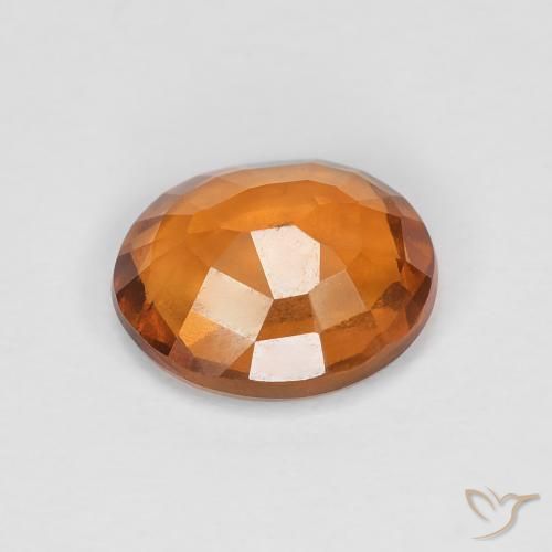 Granato hessonite Medium Dark-Orange naturale da 1.60 ct, Ovale, VVS-VS