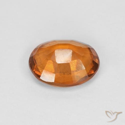 Granato hessonite Arancione scuro naturale da 1.32 ct, Ovale, VVS-VS