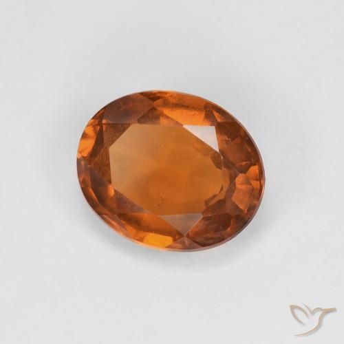 Granato hessonite Arancione scuro naturale da 1.81 ct, Ovale, VVS-VS