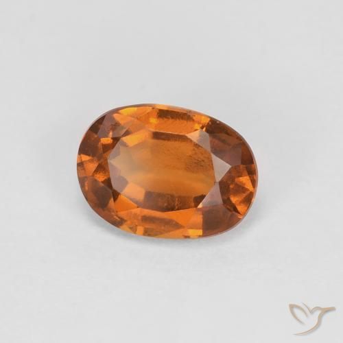 Granato hessonite Arancione scuro naturale da 1.27 ct, Ovale, VVS-VS