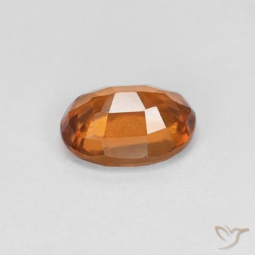 Granato hessonite Arancione scuro naturale da 1.27 ct, Ovale, VVS-VS