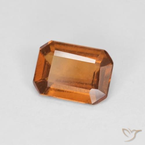 Granato hessonite Arancione scuro naturale da 0.99 ct, Ottagonale / Taglio smeraldo, VS