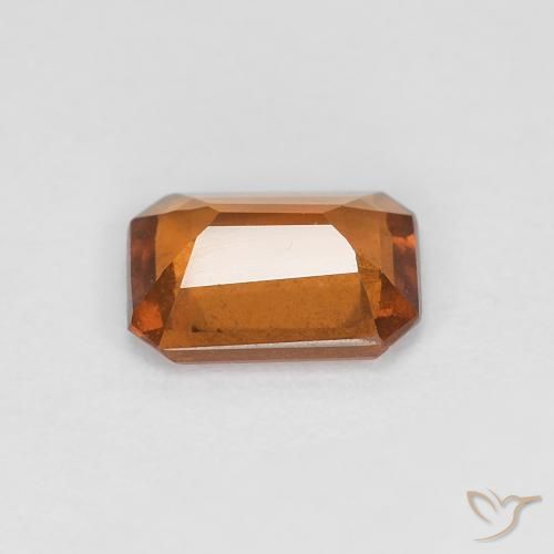 Granato hessonite Arancione scuro naturale da 0.99 ct, Ottagonale / Taglio smeraldo, VS