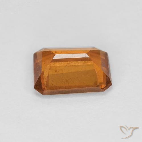 Granato hessonite Arancione scuro naturale da 1.10 ct, Ottagonale / Taglio smeraldo, VS