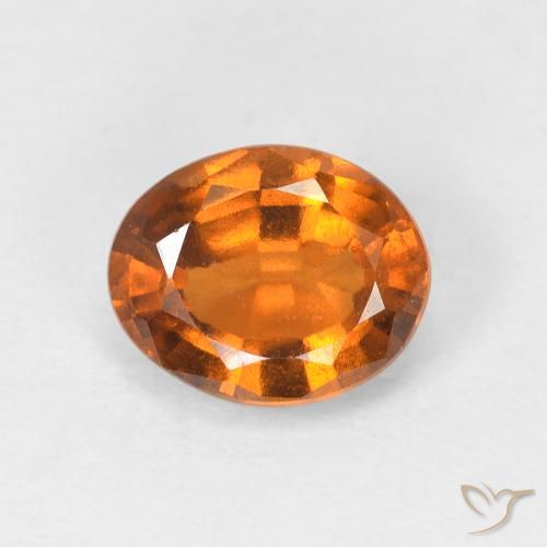 1.46ct Naturale Arancio Medio Granato hessonite, Ovale, VVS-VS