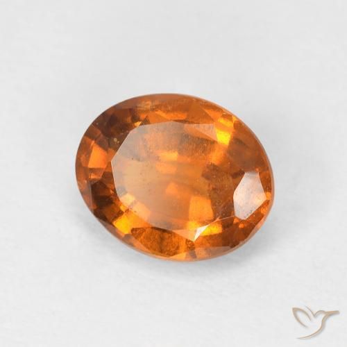Granato hessonite Arancio Medio naturale da 1.46 ct, Ovale, VVS-VS