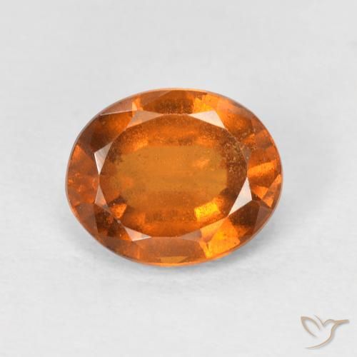 1.72ct Naturale Arancione scuro Granato hessonite, Ovale, VS