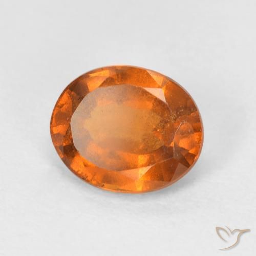 Granato hessonite Arancione scuro naturale da 1.72 ct, Ovale, VS