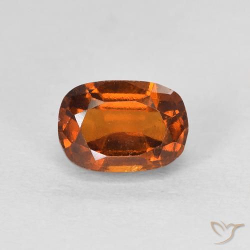 1.64ct Naturale Arancione scuro Granato hessonite, Cuscino, VS