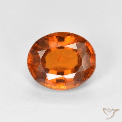 1.41ct Naturale Arancio Medio Granato hessonite, Ovale, VS