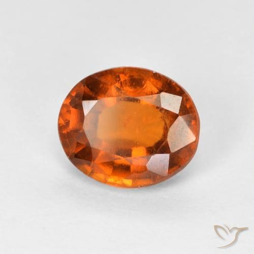 Granato hessonite Arancio Medio naturale da 1.41 ct, Ovale, VS
