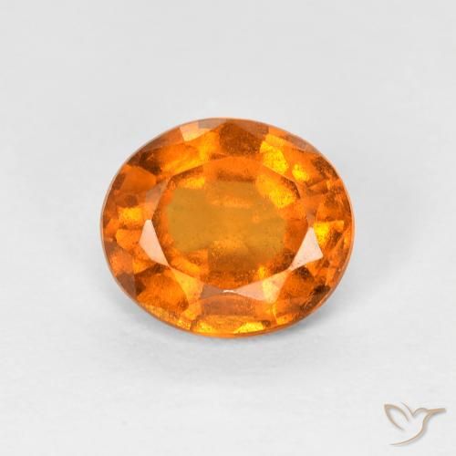 1.32ct Naturale Arancione Ambra Granato hessonite, Ovale, VS