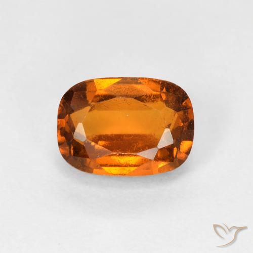 1.37ct Naturale Arancione scuro Granato hessonite, Cuscino, VS