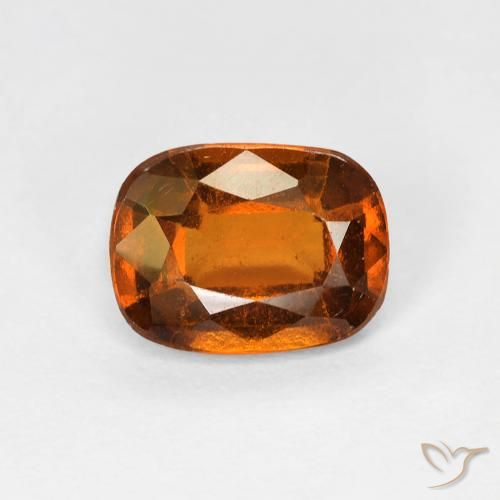 1.58ct Naturale Arancio Medio Granato hessonite, Cuscino, VS
