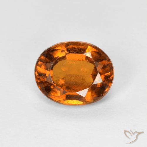 1.22ct Naturale Arancione scuro Granato hessonite, Ovale, VVS-VS