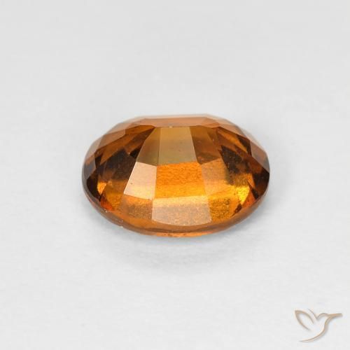 Granato hessonite Arancione scuro naturale da 1.22 ct, Ovale, VVS-VS
