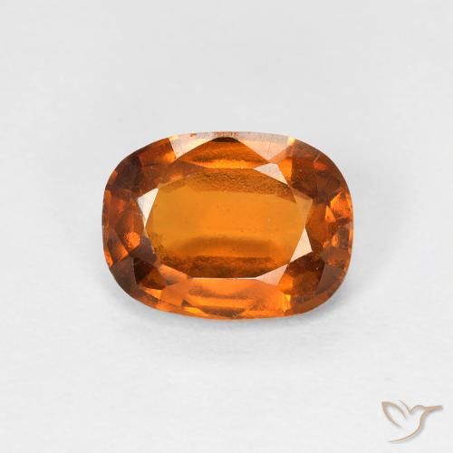1.57ct Naturale Arancione scuro Granato hessonite, Cuscino, VVS-VS