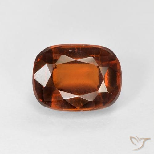 2.33ct Naturale Arancione Ambra Granato hessonite, Cuscino, VVS-VS