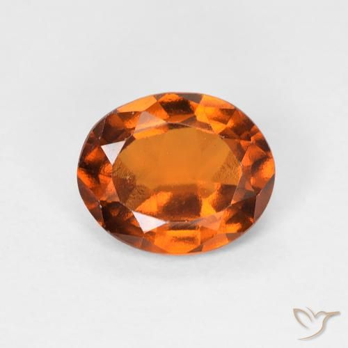 1.19ct Naturale Arancio Medio Granato hessonite, Ovale, VS