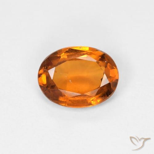 0.91ct Naturale Arancio Medio Granato hessonite, Ovale, VS-SI