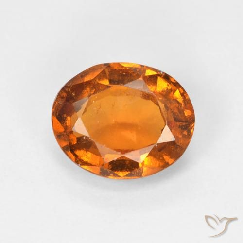1.53ct Naturale Arancio giallastro Granato hessonite, Ovale, VS-SI