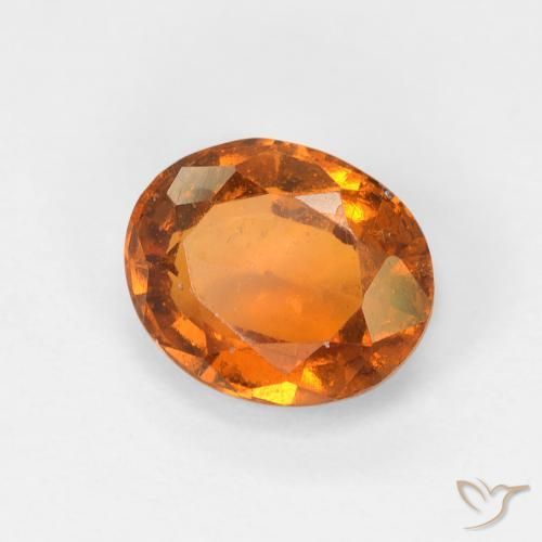 Granato hessonite Arancio giallastro naturale da 1.53 ct, Ovale, VS-SI