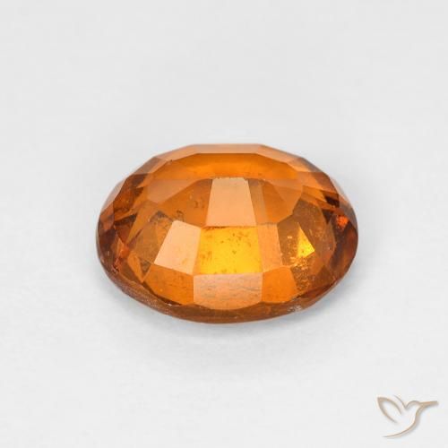 Granato hessonite Arancio giallastro naturale da 1.53 ct, Ovale, VS-SI