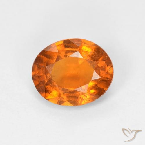 1.28ct Naturale Arancio giallastro Granato hessonite, Ovale, VS-SI